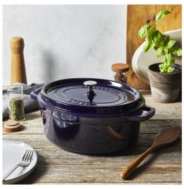 Cocotte ovale - 31 cm, blu scuro
