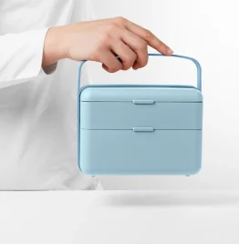 Portapranzo Set Lunchbox Ermetico Colore Blu con Posate - Bauletto Blim